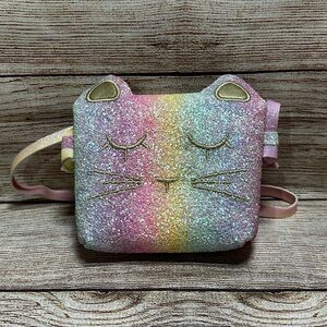 Children’s Kitty Cat Rainbow Snap On Purse NWT